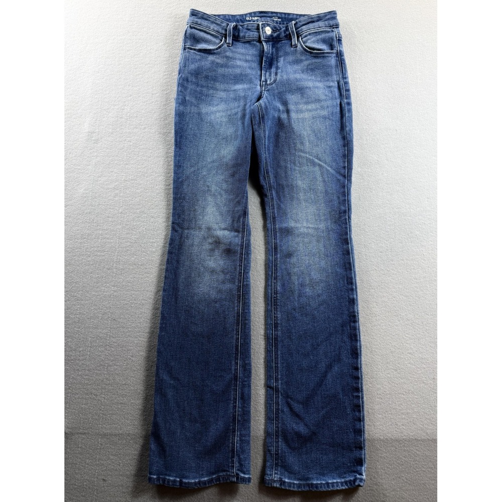 Old Navy Jeans Womens 0 Bootcut Mid Rise Wow Boot-Cut Denim Regular Fit 26x30